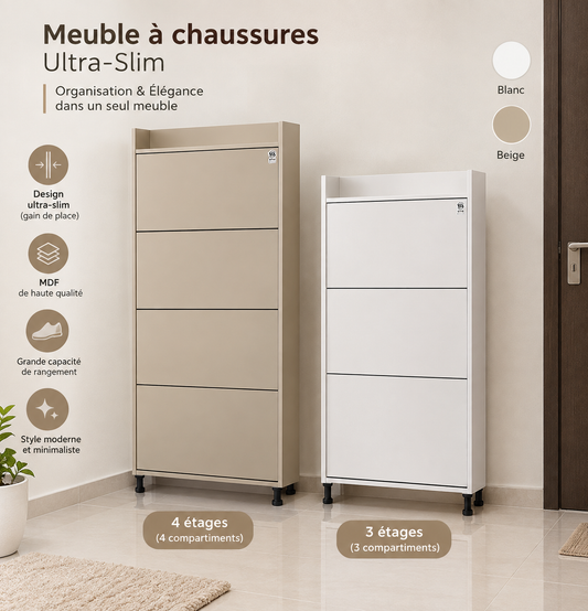Meuble à Chaussures Ultra-Slim (MDF)