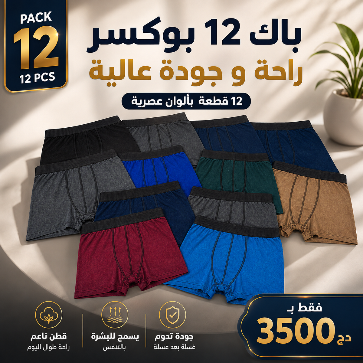Pack 12 Boxers