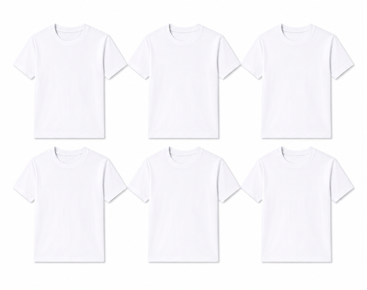 Pack 6 T-shirts Blanc