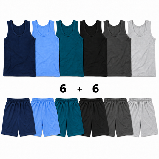Pack 6 Debardeurs + 6 shorts ( couleurs )