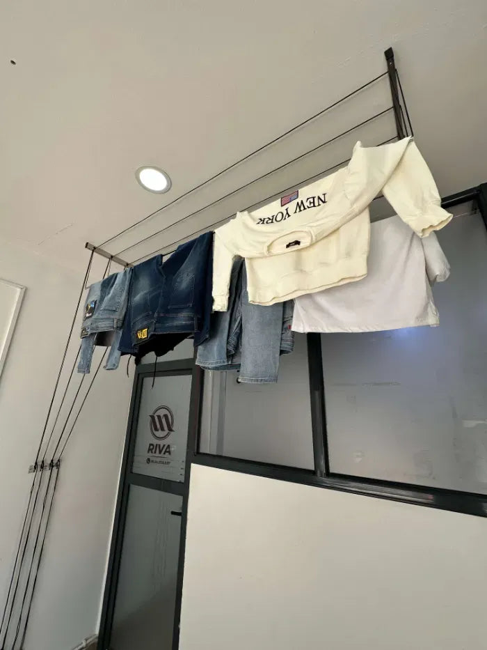 sèche linge rétractable inox