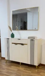Cabinet and mirror