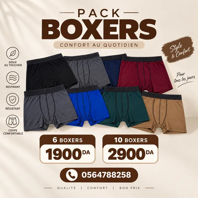 Pack 6 or 10 Boxers