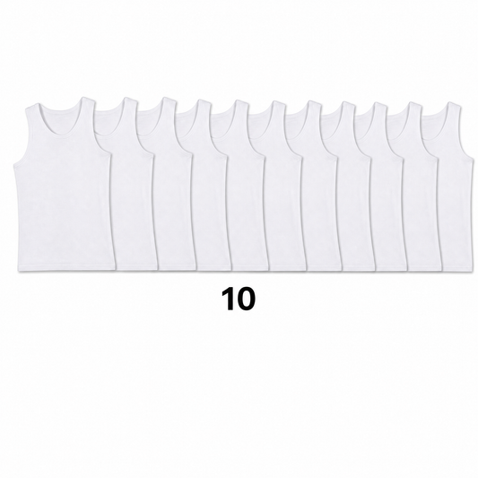 Pack 10 débardeurs 100 % coton