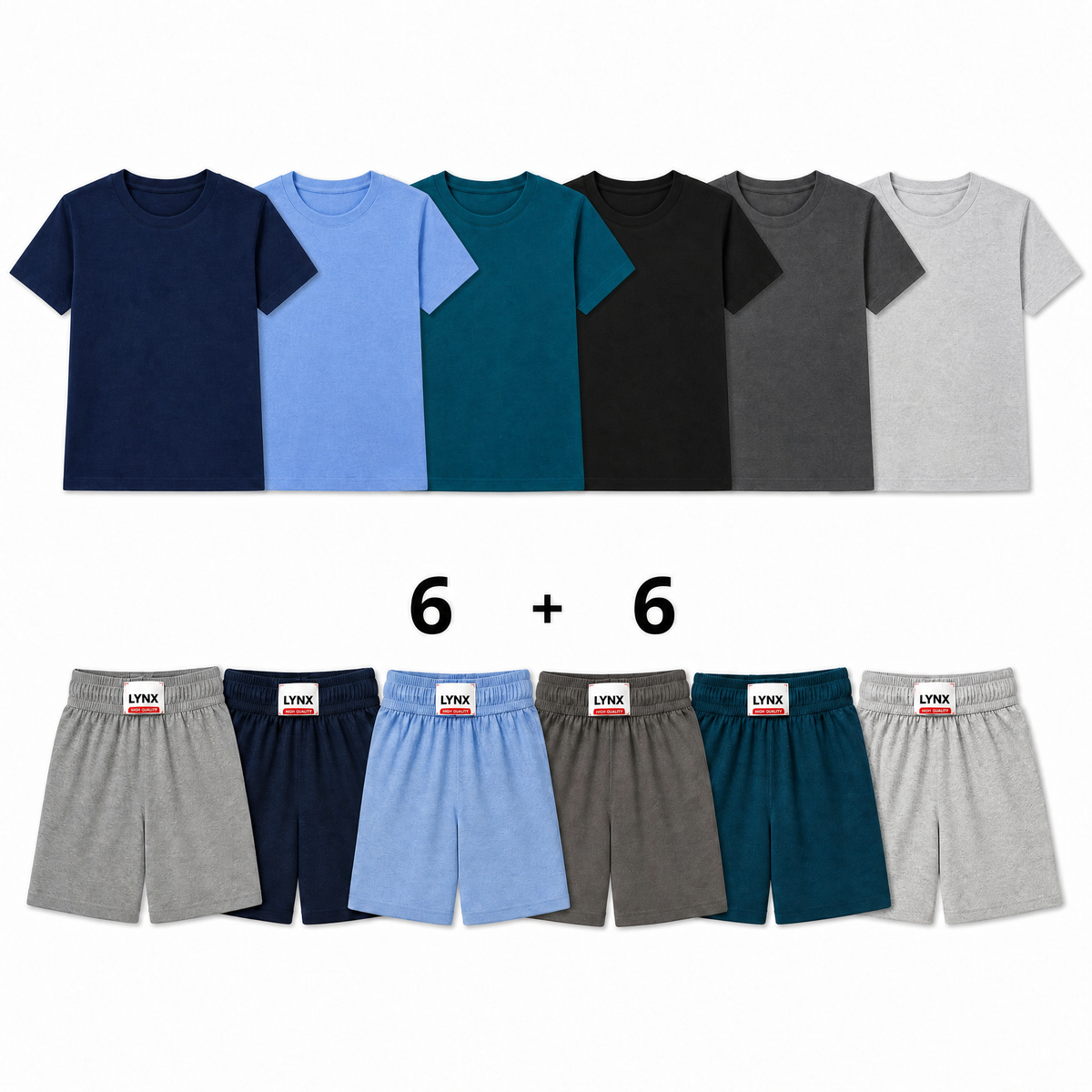 Pack 6 T-shirt + 6 Sorts