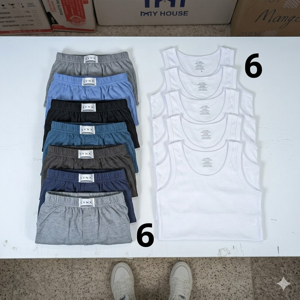 Pack 6 Debardeurs + 6 Shorts